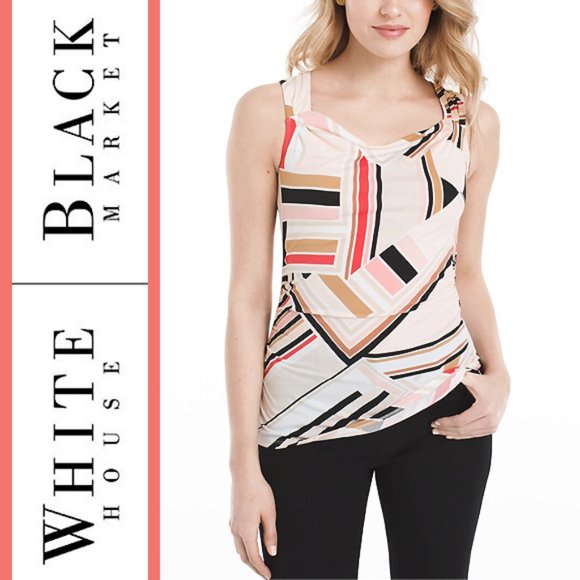 WHBM | Mixed Print Sleeveless Top - Picture 1 of 10